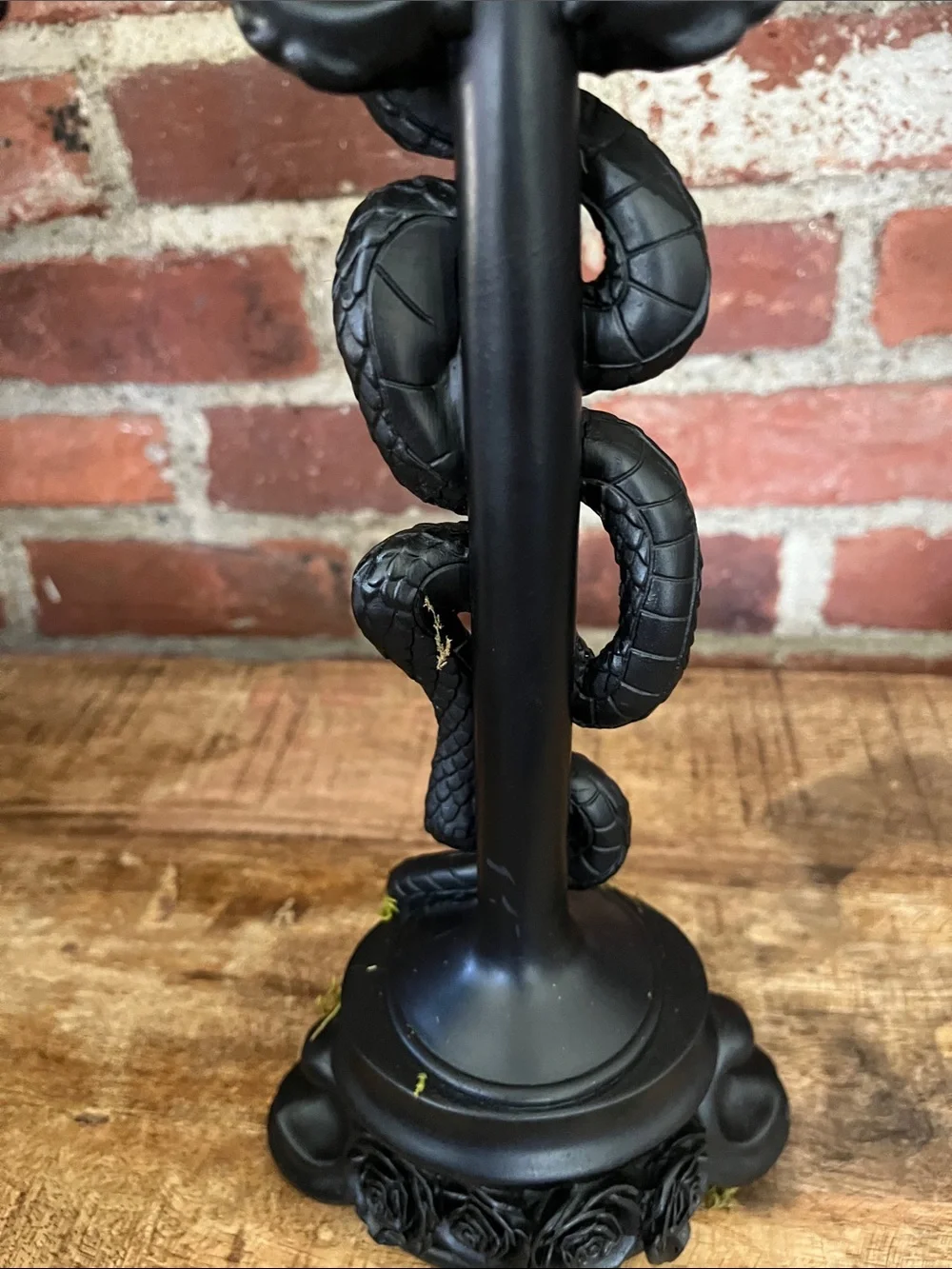 Martha Stewart Black Snake Three-Arm Candelabra Pair